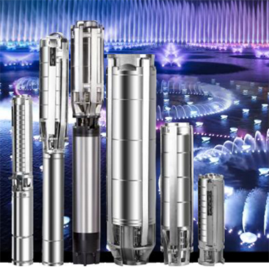 不銹鋼噴泉專用潛水電泵，由潛水泵和噴泉用潛水電機組成。泵與電機通過聯軸器直接相連。適用于景觀音樂噴泉專用。